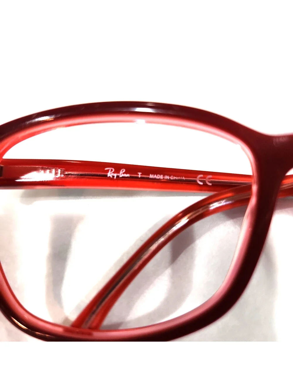 Ray Ban RB5362 5777 Red Square Eyeglasses Frame 54-17 140